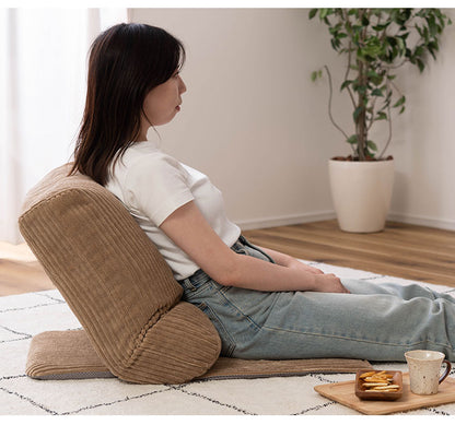 座椅子 クッションチェア コーデュロイ スマホソファ こたつソファ 座いす リクライニング フロアチェア クッション おしゃれ 背もたれ 北欧 ベージュ グレー(代引不可)