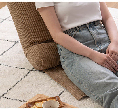 座椅子 クッションチェア コーデュロイ スマホソファ こたつソファ 座いす リクライニング フロアチェア クッション おしゃれ 背もたれ 北欧 ベージュ グレー(代引不可)