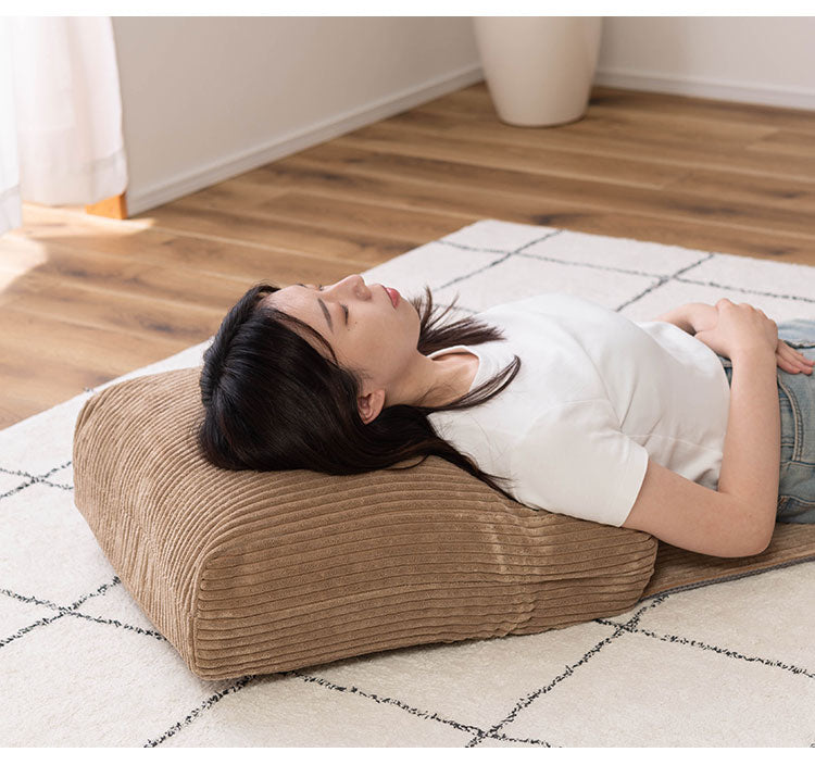 座椅子 クッションチェア コーデュロイ スマホソファ こたつソファ 座いす リクライニング フロアチェア クッション おしゃれ 背もたれ 北欧 ベージュ グレー(代引不可)