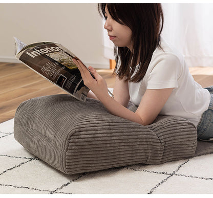 座椅子 クッションチェア コーデュロイ スマホソファ こたつソファ 座いす リクライニング フロアチェア クッション おしゃれ 背もたれ 北欧 ベージュ グレー(代引不可)