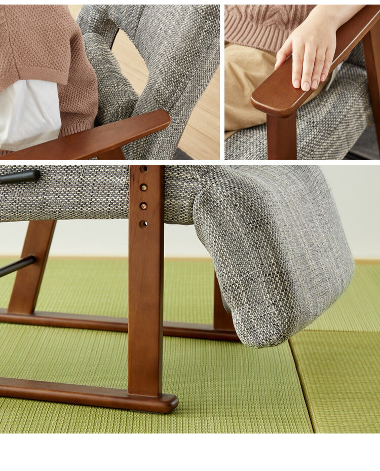 パーソナルチェア リクライニング 14段階 高座椅子 座椅子 北欧 コンパクト レバー式 高さ調節 おしゃれ 一人用 リクライニングチェア リラックスチェア 背もたれ 肘掛け フロアチェア リビング(代引不可)