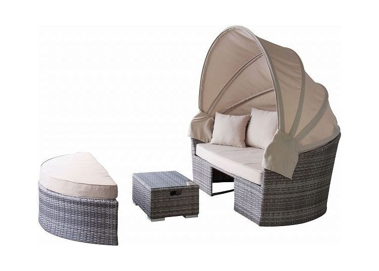 アウトドアリビングセット テーブルセット ガーデンソファ ガーデンチェア ガーデンテーブル ガーデンベンチ ベッド 屋外家具 ガーデンファニチャー テラス バルコニー リゾート(代引不可)