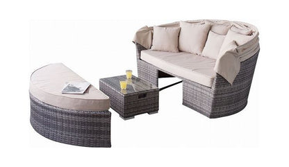 アウトドアリビングセット テーブルセット ガーデンソファ ガーデンチェア ガーデンテーブル ガーデンベンチ ベッド 屋外家具 ガーデンファニチャー テラス バルコニー リゾート(代引不可)