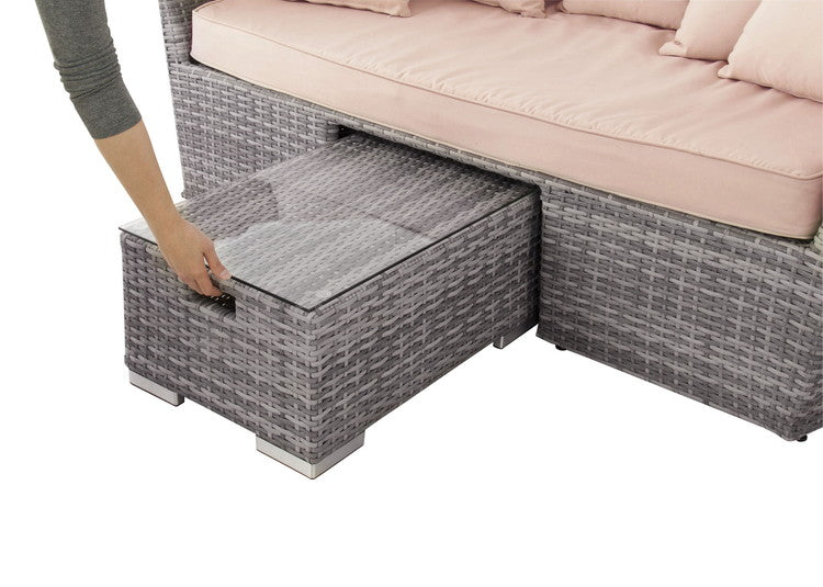 アウトドアリビングセット テーブルセット ガーデンソファ ガーデンチェア ガーデンテーブル ガーデンベンチ ベッド 屋外家具 ガーデンファニチャー テラス バルコニー リゾート(代引不可)