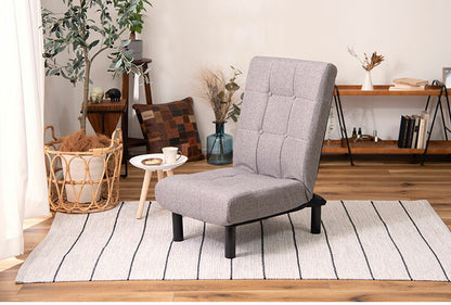 フロアチェア 座椅子 おしゃれ ポケットコイル ウレタン イス 椅子 いす リクライニング 14段階 ハイバック ロータイプ 脚 取り外し 布地 ファブリック スチール シンプル 新生活(代引不可)