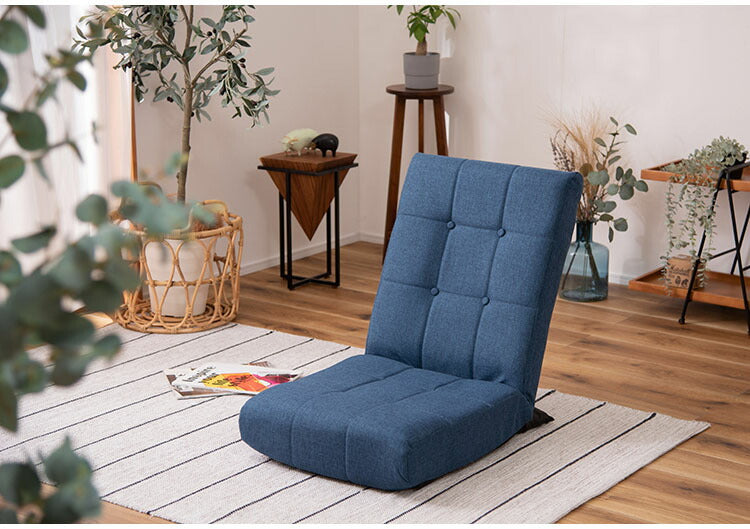 フロアチェア 座椅子 おしゃれ ポケットコイル ウレタン イス 椅子 いす リクライニング 14段階 ハイバック ロータイプ 脚 取り外し 布地 ファブリック スチール シンプル 新生活(代引不可)