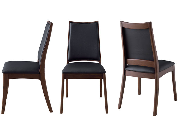 ルーシー ダイニングチェア 座面高さ45cm チェア 椅子 食卓 木製 北欧 合皮 レザー ファブリック グレー ライトブラック インテリア おしゃれ(代引不可)