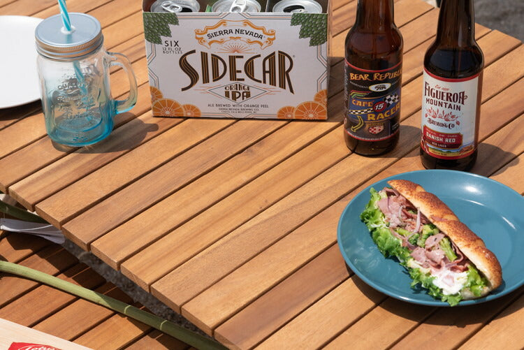 マシュー ロールトップテーブル 折りたたみテーブル ダイニングテーブル テーブル センターテーブル 木製 天然木 机 おしゃれ アウトドア 幅110cm キャンプ BBQ レジャー ベランダ 庭 ガーデン(代引不可)