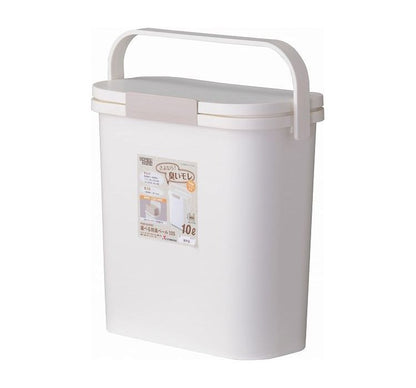 ゴミ箱 おしゃれ 10リットル フタ付き ダストボックス 運べる 持ち運び アウトドア おむつ サニタリー 車内 におい漏れ防止 におい パッキン シンプル ホワイト(代引不可)