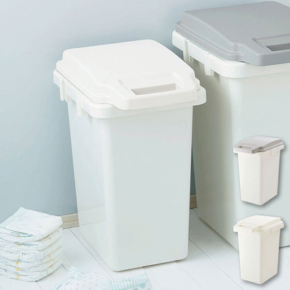 ゴミ箱 ダストボックス 抗菌ペール 抗菌 防臭 防汚加工 パッキン付き キッチン 連結可能 ロック付き シンプル 菌に強い 33L 分別 ホワイト グレー(代引不可)