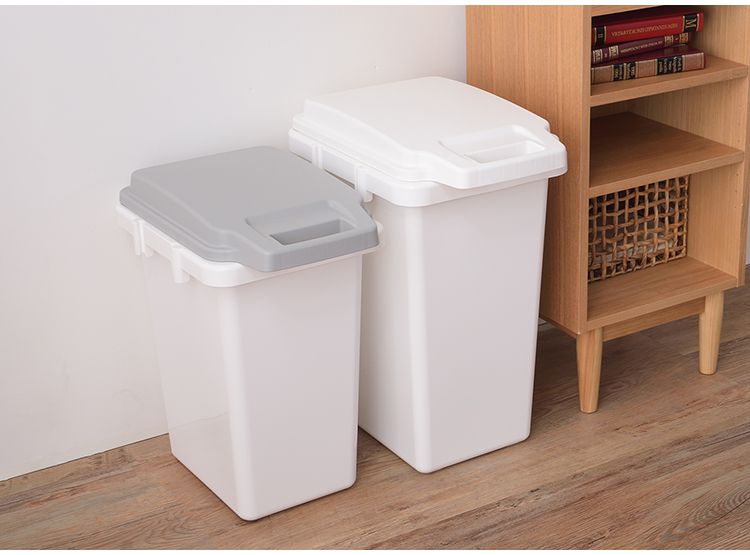 ゴミ箱 ダストボックス 抗菌ペール 抗菌 防臭 防汚加工 パッキン付き キッチン 連結可能 ロック付き シンプル 菌に強い 33L 分別 ホワイト グレー(代引不可)