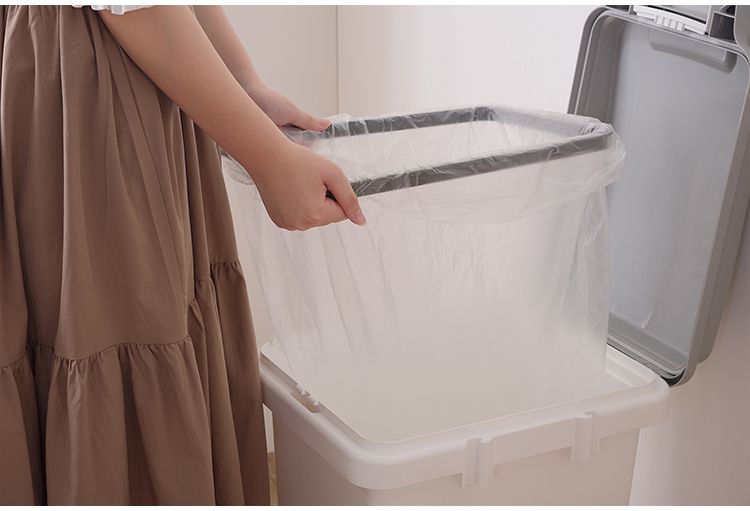 ゴミ箱 ダストボックス 抗菌ペール 抗菌 防臭 防汚加工 パッキン付き キッチン 連結可能 ロック付き シンプル 菌に強い 33L 分別 ホワイト グレー(代引不可)