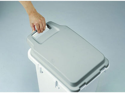 ゴミ箱 ダストボックス 抗菌ペール 抗菌 防臭 防汚加工 パッキン付き キッチン 連結可能 ロック付き シンプル 菌に強い 33L 分別 ホワイト グレー(代引不可)