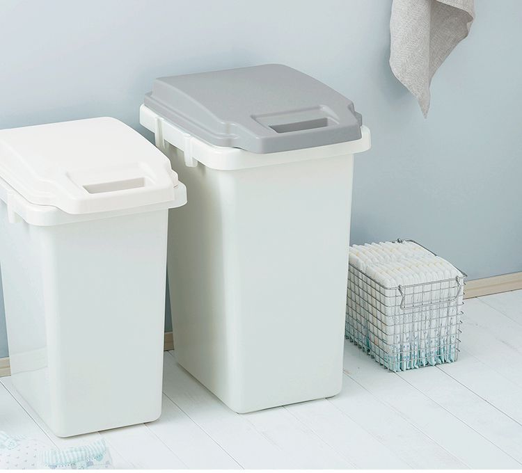 ゴミ箱 ダストボックス 抗菌ペール 抗菌 防臭 防汚加工 パッキン付き キッチン 連結可能 ロック付き シンプル 菌に強い 45L 分別 ホワイト グレー(代引不可)