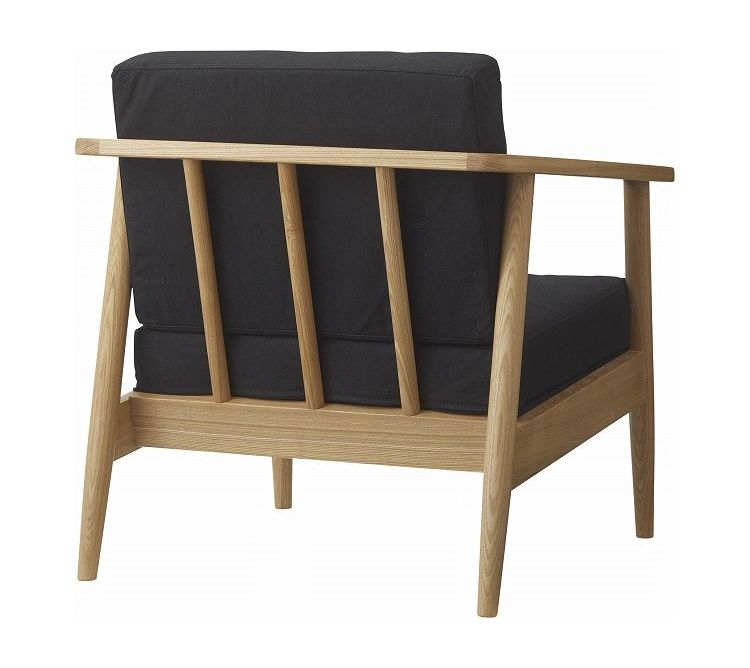 ラウンジソファ ソファー パーソナルチェア 約幅69.5cm 1人掛け ブラック 肘付き ラウンジソファー 完成品 リビング ダイニング(代引不可)