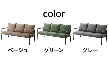 3人掛け ソファ 幅168cm コーデュロイ おしゃれ 北欧 スチール 黒 ブラック 肘置き 肘あり アーム付き インダストリアル モダン シンプル グリーン ベージュ グレー 新生活(代引不可)