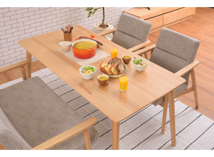 ダイニングチェア 1人掛け 天然木 ファブリック 食卓 肘あり アームレスト付き 背もたれ チェアー 椅子 イス おしゃれ 肘掛け付き アーム付き 固定脚 北欧 ナチュラル ベージュ(代引不可)