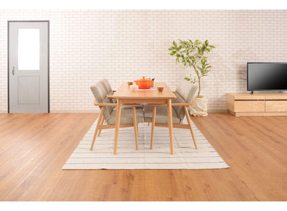 ダイニングソファ 2人掛け 幅117cm ダイニング ベンチ 背もたれ 肘置き 椅子 イス おしゃれ 肘掛け付き アーム付き 固定脚 木製 天然木 北欧 ナチュラル ベージュ(代引不可)