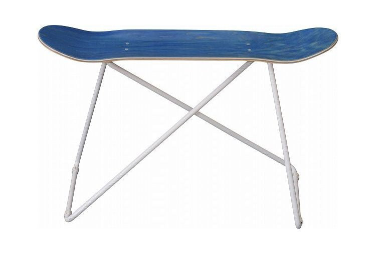 スツール チェア チェアー おしゃれ 椅子 イス いす 背もたれなし アームレス 肘なし 腰掛 ヴィンテージ スケボー スケートボード 黒 ブラック ナチュラル ブルー 青 完成品 高さ45cm(代引不可)