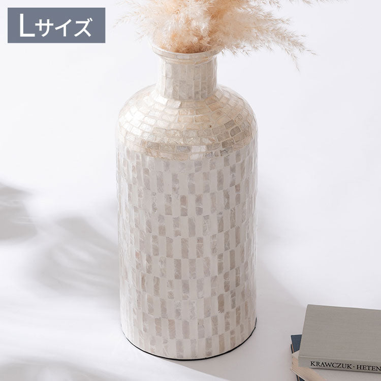 ベースオブジェL SLY-60 東谷 ベースオブジェL ベースオブジェ フラワーベース カピスシェル カピス貝 貝 海岸 天然 高級感 ラグジュアリー ナチュラル モダン アジアン ヨーロッパ 軽量(代引不可)