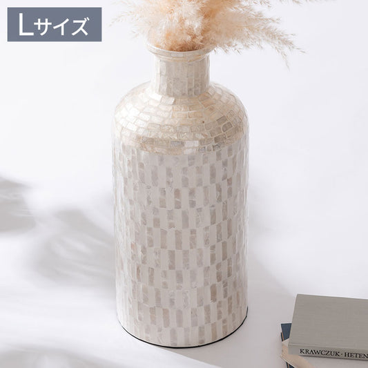 ベースオブジェL SLY-60 東谷 ベースオブジェL ベースオブジェ フラワーベース カピスシェル カピス貝 貝 海岸 天然 高級感 ラグジュアリー ナチュラル モダン アジアン ヨーロッパ 軽量(代引不可)