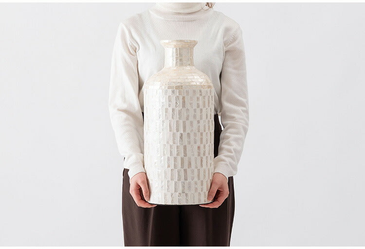 ベースオブジェL SLY-60 東谷 ベースオブジェL ベースオブジェ フラワーベース カピスシェル カピス貝 貝 海岸 天然 高級感 ラグジュアリー ナチュラル モダン アジアン ヨーロッパ 軽量(代引不可)