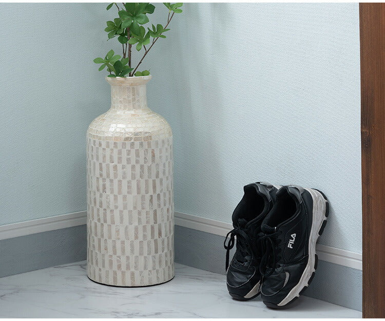 ベースオブジェL SLY-60 東谷 ベースオブジェL ベースオブジェ フラワーベース カピスシェル カピス貝 貝 海岸 天然 高級感 ラグジュアリー ナチュラル モダン アジアン ヨーロッパ 軽量(代引不可)