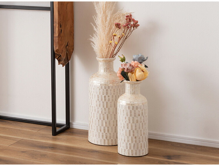 ベースオブジェL SLY-60 東谷 ベースオブジェL ベースオブジェ フラワーベース カピスシェル カピス貝 貝 海岸 天然 高級感 ラグジュアリー ナチュラル モダン アジアン ヨーロッパ 軽量(代引不可)