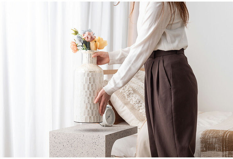 ベースオブジェS SLY-60 東谷 ベースオブジェS ベースオブジェ フラワーベース カピスシェル カピス貝 貝 海岸 天然 高級感 ラグジュアリー ナチュラル モダン アジアン ヨーロッパ 軽量(代引不可)