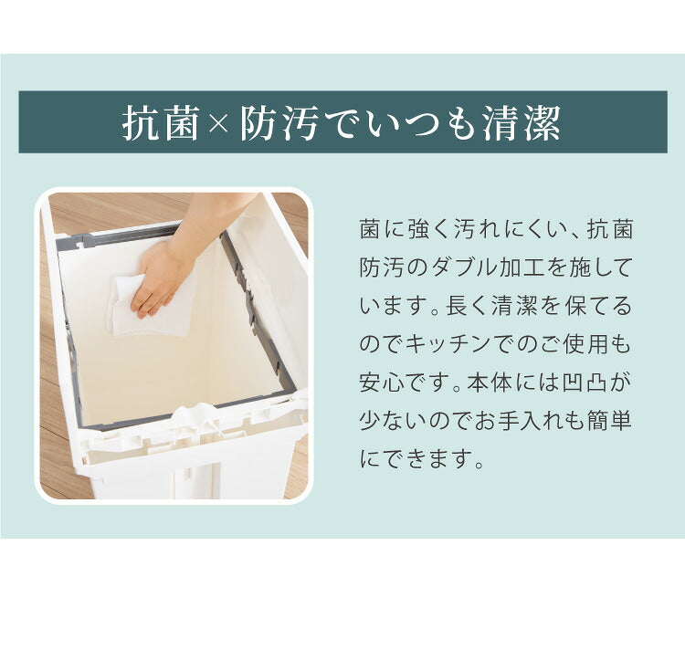 【5%OFF】ゴミ箱 ごみ箱 ワンタッチ 2個セット おしゃれ キッチン 45l 45リットル 幅27 奥行42.5 高さ48 分別 フタ付き ダストボックス ペダル式 北欧 シンプル 一人暮らし 抗菌 防汚 省スペース(代引不可)