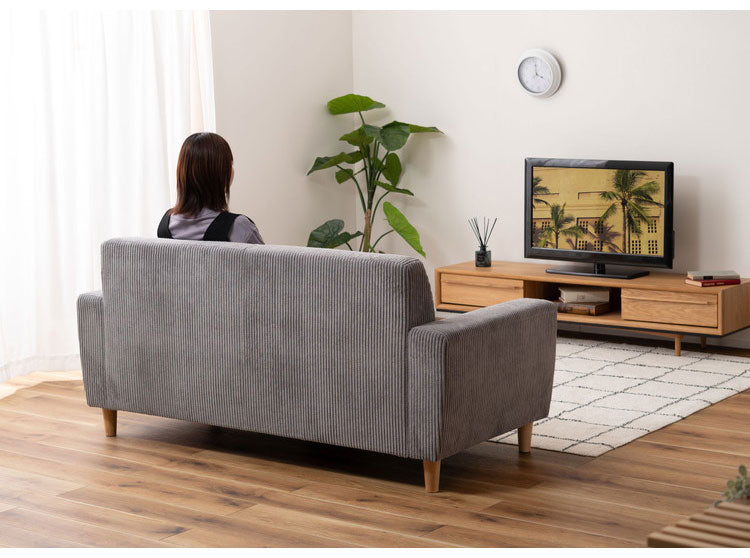 ソファ ソファ ソファー コーデュロイ 天然木 ナチュラル シンプル 幅160cm ワイド 大きめ 二人掛け 三人掛け 木製 北欧 新生活 おしゃれ グリーン グレー ライトグレー インテリア おしゃれ(代引不可)