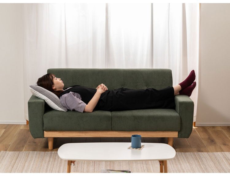 ソファ ソファ ソファー コーデュロイ 天然木 ナチュラル シンプル 幅160cm ワイド 大きめ 二人掛け 三人掛け 木製 北欧 新生活 おしゃれ グリーン グレー ライトグレー インテリア おしゃれ(代引不可)