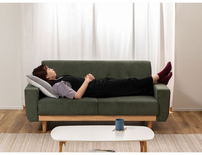 ソファ ソファ ソファー コーデュロイ 天然木 ナチュラル シンプル 幅160cm ワイド 大きめ 二人掛け 三人掛け 木製 北欧 新生活 おしゃれ グリーン グレー ライトグレー インテリア おしゃれ(代引不可)