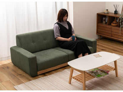 ソファ ソファ ソファー コーデュロイ 天然木 ナチュラル シンプル 幅160cm ワイド 大きめ 二人掛け 三人掛け 木製 北欧 新生活 おしゃれ グリーン グレー ライトグレー インテリア おしゃれ(代引不可)