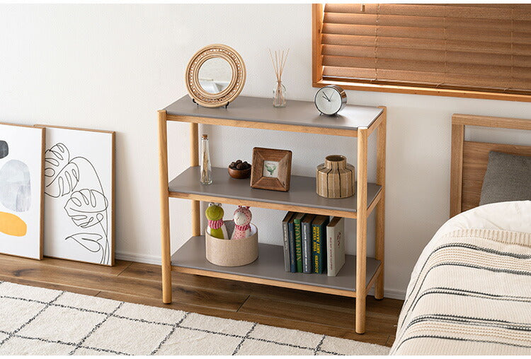 シェルフ 80 TAC-501 東谷 シェルフ 収納 収納棚 ラック オープンラック 3段 三段 見せる収納 シンプル 北欧 ナチュラル シンプル ディスプレイ ディスプレイラック(代引不可)