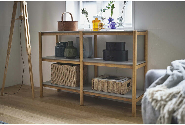 シェルフ 120 TAC-502 東谷 シェルフ ワイド 収納 収納棚 ラック オープンラック 3段 三段 見せる収納 シンプル 北欧 ナチュラル シンプル(代引不可)