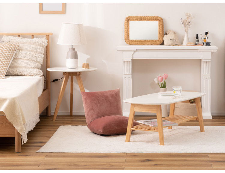 ラウンドサイドテーブル サイドテーブル おしゃれ 丸型 丸い 円形 木製 天然木 ウッド コンパクト ミニ 小さい 小さめ ベッド ソファ シンプル 韓国インテリア ホワイト ナチュラル おしゃれ(代引不可)