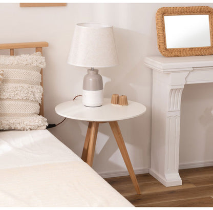 ラウンドサイドテーブル サイドテーブル おしゃれ 丸型 丸い 円形 木製 天然木 ウッド コンパクト ミニ 小さい 小さめ ベッド ソファ シンプル 韓国インテリア ホワイト ナチュラル おしゃれ(代引不可)