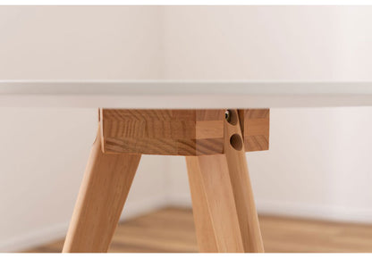 ラウンドサイドテーブル サイドテーブル おしゃれ 丸型 丸い 円形 木製 天然木 ウッド コンパクト ミニ 小さい 小さめ ベッド ソファ シンプル 韓国インテリア ホワイト ナチュラル おしゃれ(代引不可)