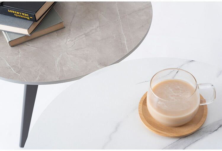 サイドテーブル 直径50cm 50×50 丸テーブル 大理石調 大理石 韓国インテリア シンプル おしゃれ スタイリッシュ テーブル ラウンドテーブル 机 つくえ 韓国 北欧 ストーン かわいい コンパクト(代引不可)