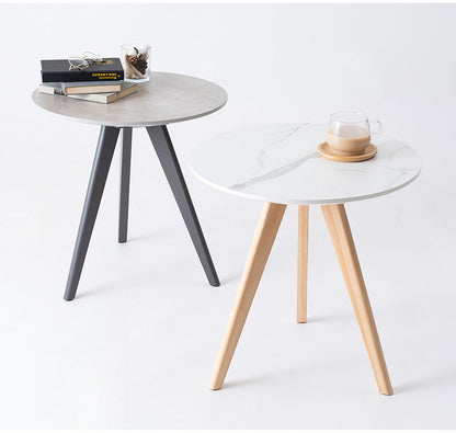 サイドテーブル 直径50cm 50×50 丸テーブル 大理石調 大理石 韓国インテリア シンプル おしゃれ スタイリッシュ テーブル ラウンドテーブル 机 つくえ 韓国 北欧 ストーン かわいい コンパクト(代引不可)