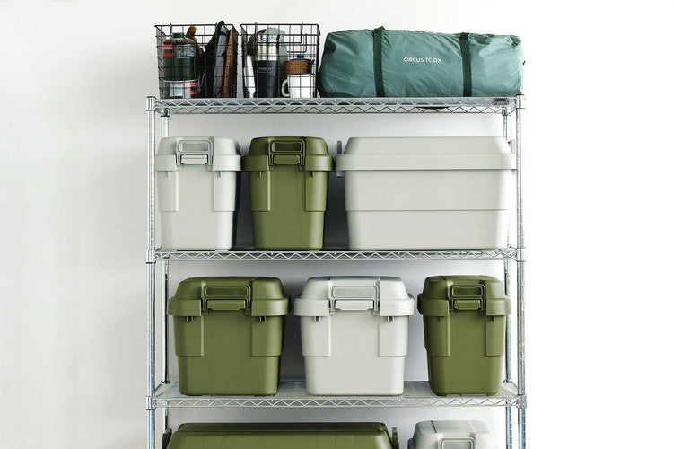 アウトドア キャンプ 収納ボックス 収納ケース 容量20リットル 箱 アウトドア 衣類収納 おもちゃ箱 フタ付き 座れる スツール プラスチック シンプル ミリタリー おしゃれ(代引不可)