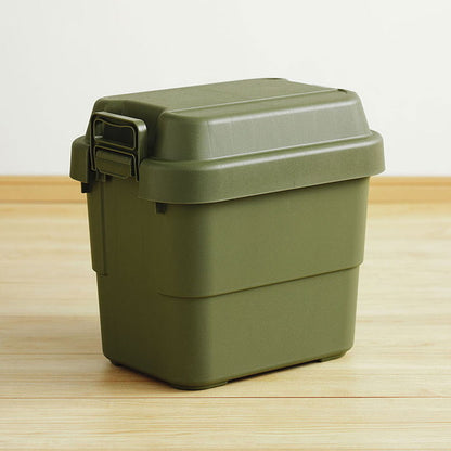アウトドア キャンプ 収納ボックス 収納ケース 容量20リットル 箱 アウトドア 衣類収納 おもちゃ箱 フタ付き 座れる スツール プラスチック シンプル ミリタリー おしゃれ(代引不可)