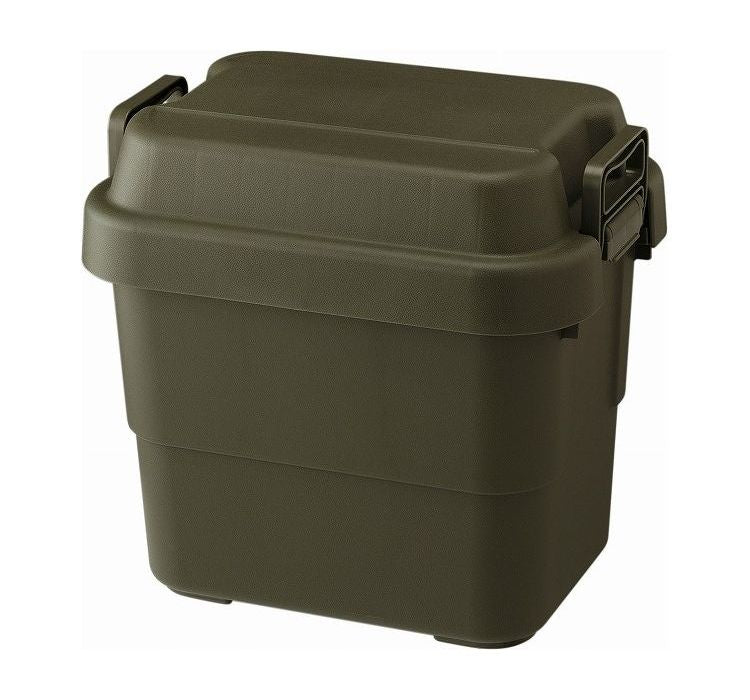 アウトドア キャンプ 収納ボックス 収納ケース 容量20リットル 箱 アウトドア 衣類収納 おもちゃ箱 フタ付き 座れる スツール プラスチック シンプル ミリタリー おしゃれ(代引不可)