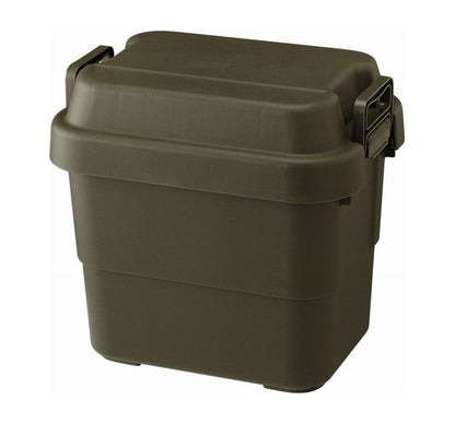 アウトドア キャンプ 収納ボックス 収納ケース 容量20リットル 箱 アウトドア 衣類収納 おもちゃ箱 フタ付き 座れる スツール プラスチック シンプル ミリタリー おしゃれ(代引不可)