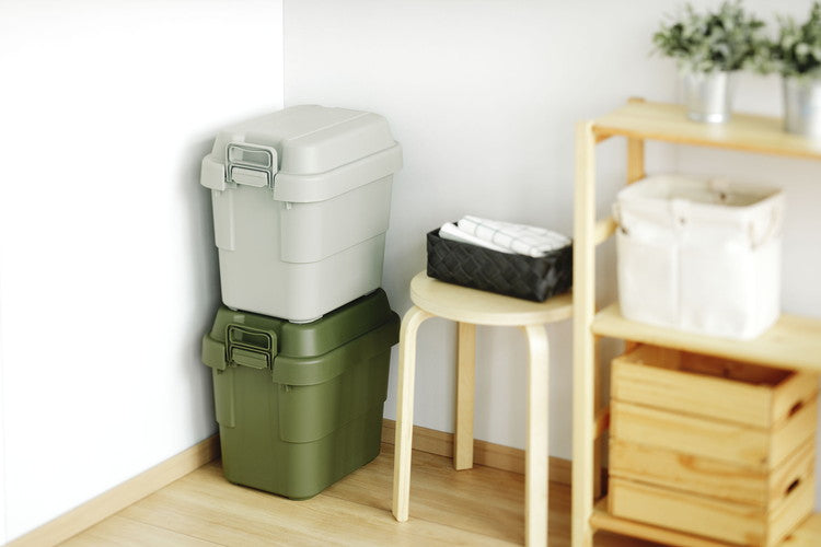 アウトドア キャンプ 収納ボックス 収納ケース 容量20リットル 箱 アウトドア 衣類収納 おもちゃ箱 フタ付き 座れる スツール プラスチック シンプル ミリタリー おしゃれ(代引不可)