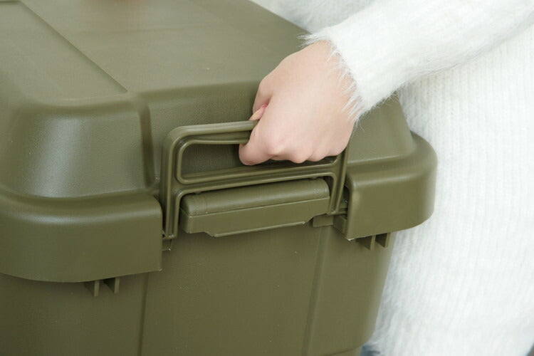 収納ボックス 収納ケース 容量30リットル 箱 アウトドア 衣類収納 おもちゃ箱 フタ付き 座れる スツール プラスチック シンプル ミリタリー おしゃれ(代引不可)