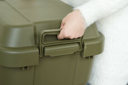 収納ボックス 収納ケース 容量30リットル 箱 アウトドア 衣類収納 おもちゃ箱 フタ付き 座れる スツール プラスチック シンプル ミリタリー おしゃれ(代引不可)