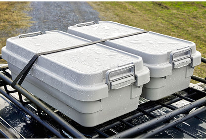 トランクカーゴ スタッキング 70L 収納 ロータイプ アウトドア キャンプ バーベキュー カーキ ブラック グレー 座れる 簡易椅子 ベルトガイド フタ 積み重ね(代引不可)