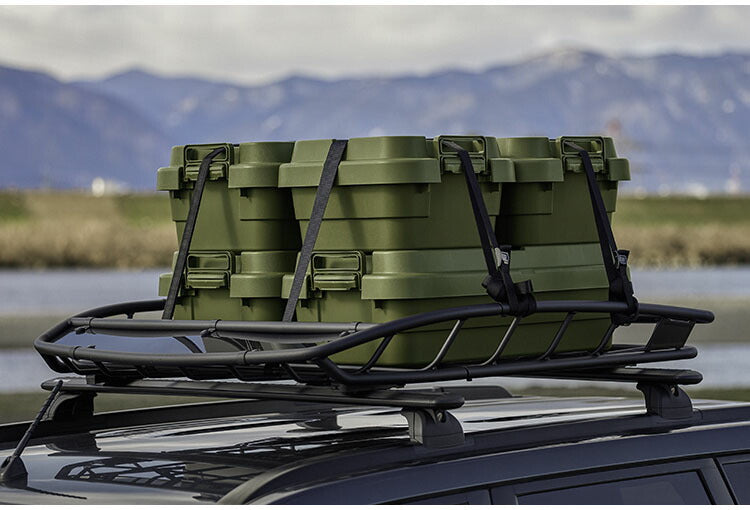 トランクカーゴ スタッキング 70L 収納 ロータイプ アウトドア キャンプ バーベキュー カーキ ブラック グレー 座れる 簡易椅子 ベルトガイド フタ 積み重ね(代引不可)